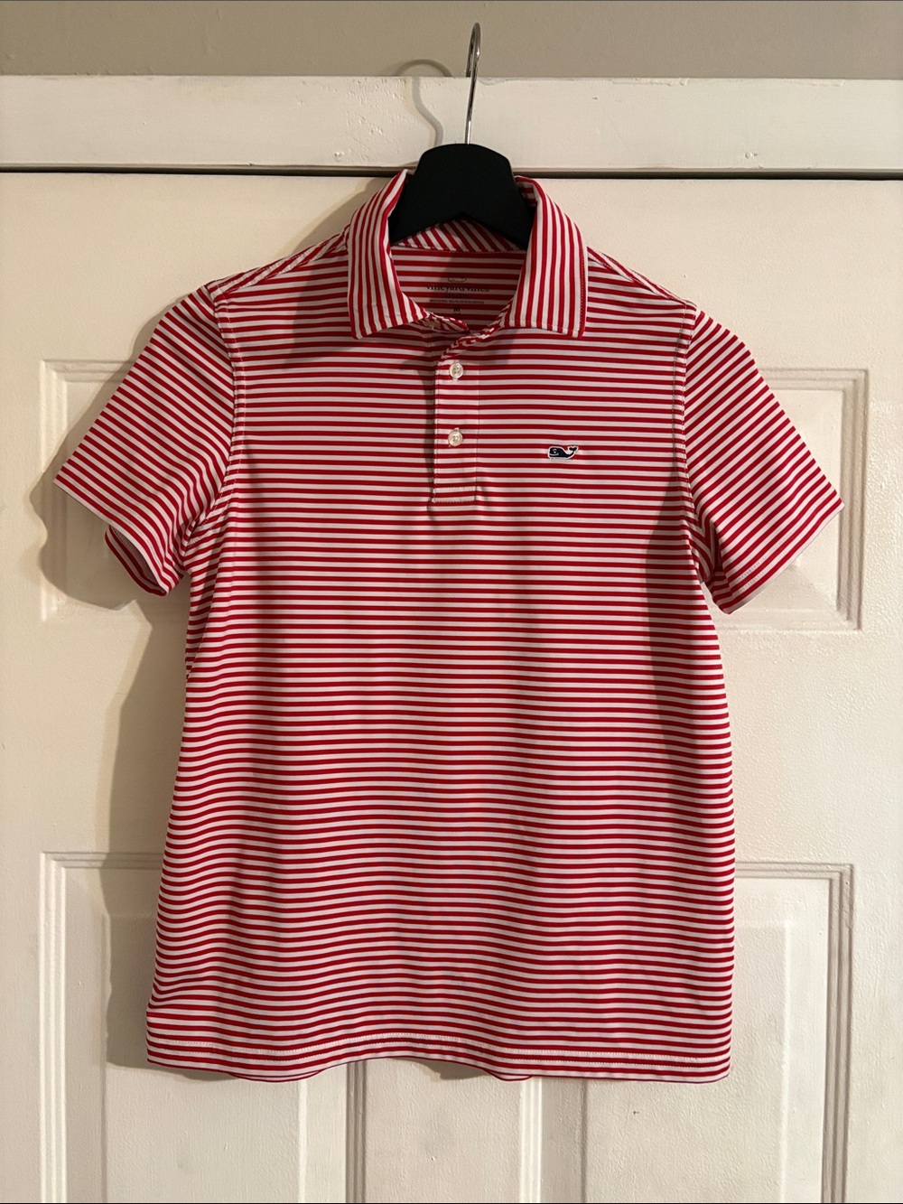 Vineyard Vines Red and White Striped Polo